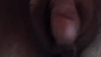 Such a huge clitoris needs to be jerked off often
