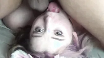 I Let my Bf Pounded my Face and Cum Down my Throat After Streaming