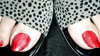 Lick my Babe Red Nails  High Heels