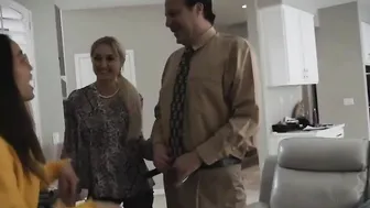 Milf Commands Foster Daughter to Take Part inside A Physical Bonding Exercise with Her and Her Hubby - Misha Mynx