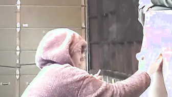 Scrawny Dicked Friend Pays For Oral Sex while Heather Kanes on Her Cigarette Break