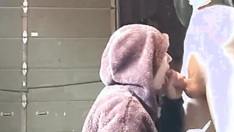 Scrawny Dicked Friend Pays For Oral Sex while Heather Kanes on Her Cigarette Break