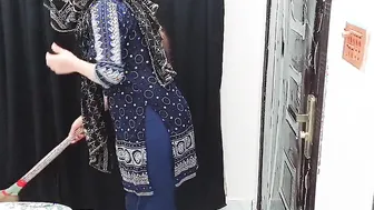 XXX indian maid multiple orgasm while masturbating and fisting with broom (phool jhadu) noisy groaning