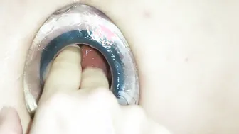 Ledicouple porn video – Sissy inside tights with a gigantic booty plug fiance pissed inside his hole and deep fisted
