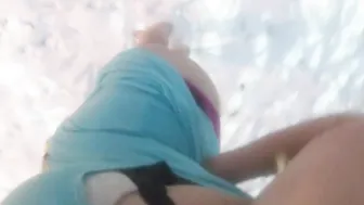 New exhibitionist fiance dared to check the mail to tease next door