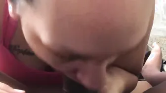 Sucking Off Whipped Cream off Chocolate Penis