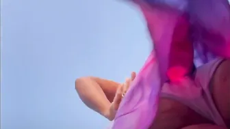 Wind Sucks Up My Skirt at the Lake to Reveal Thick  Juicy Hispanic Butt