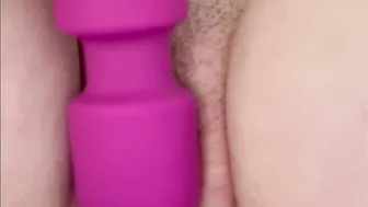 Having Fun with my pink Cunt while my hubby is at work