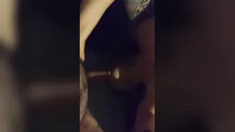Sloppy throat fucked on a fat penis with jizzed