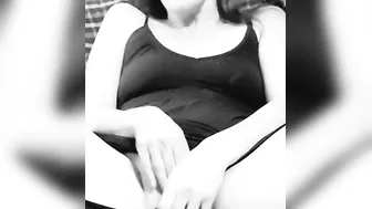 Bored housewife goddess mom red head sitting inside garage for a smoke break and wants to cum instead.
