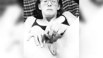 Bored housewife goddess mom red head sitting inside garage for a smoke break and wants to cum instead.