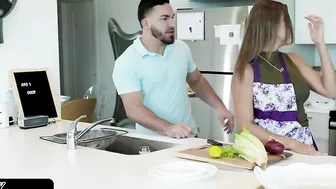Cutie Hispanic Cougar Lets Her Stepson Pull Up Her Skirt And Pound Her Tight Twat