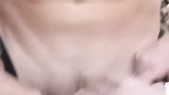 Tiny cock dominas jerking slave public into 3some