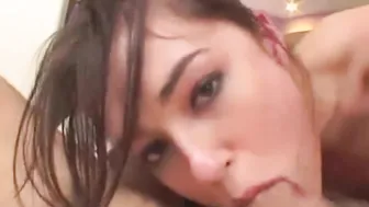 Thin Dark Haired Loves Having A Gigantic Dick In