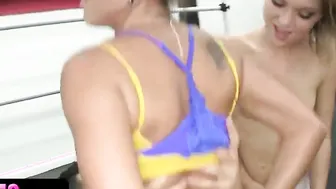 Lucky Dance Director Reverse Gangbanged By Cutie Besties
