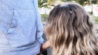 Explicit bj near the road