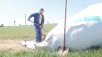 Young women banged by mature farmer for smoking on a