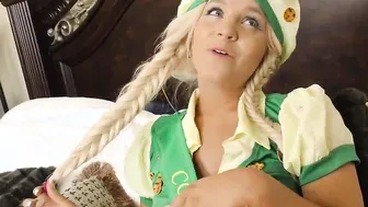 Bella Jane is the best fundraiser for the scouts inside town she lets you pounded if you donate