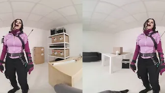 Big Boobed Billie Performer As HAWKEYE KATE BISHOP Being Tested VR Porn