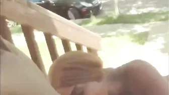 Penis Blown into Outside