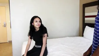 Hijab Room Service three فتاة مراهقة عربية Juvenille probation little 18yo Arab eighteen Jasmine Angel swallows gigantic african penis into