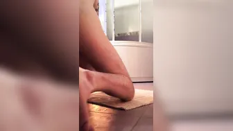 Concealed Doggy Style Banged Inside Toilet Showing Foot With Cum Inside Mouth