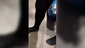 Oral Sex devils pedicure and creampie on booty with tights