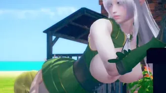 [Personality is easygoing and gentle] AI 〇 woman play film (silver hair gigantic titties elf Bombshell edition with erotic video)