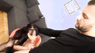 MATURE4K. Impudent bro drags chesty older in rough sex on the couch