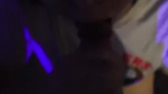 Masked Hispanic sexy Blowing Huge White Dick