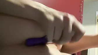 First time dildo into my butt makes me cum