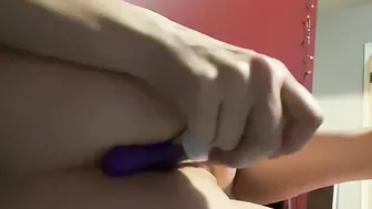 First time dildo into my butt makes me cum