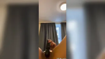 Erotic teens uses toy and moans