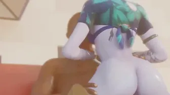 Overwatch Widowmaker Squirting Orgasm and 3Some