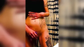 Hottie mom plays with her vibrator inside the morning So dripping 