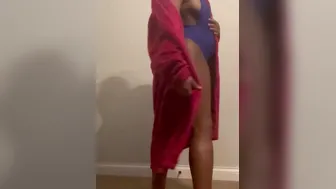 Natural Thick African inside Blue Strip Tease