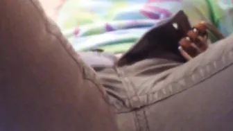Very Worn Panty into Plastic Leggings for my Panty Sucker