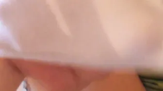 Very Worn Panty into Plastic Leggings for my Panty Sucker