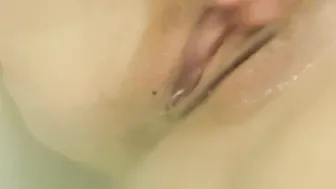 Restroom masturbation till orgasm inside bathtub