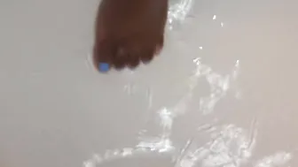 Washing Toes...