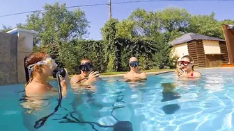 Group sex underwater with Eva Sasalka