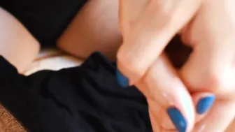 Lick job with frenulum showing off and huge cum ropes all