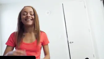 Turned On StepSister Sucks Stepbros Dick Till Sticky Cum Explodes Into Her Face