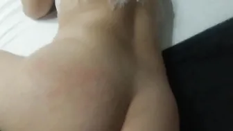 Fucking the amazing white booty of a little 19 yo year mature hoe