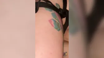 Ex-Wife pegging and strap-on nailed bi hubby inside butt