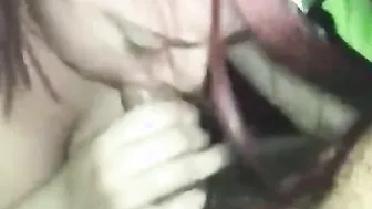 Dick sucker gag on cum