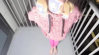 City chick showing off