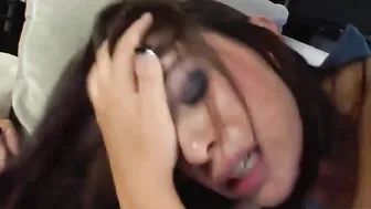 Cutie Abby Lane Pleases Him with That Bald 18 Year Old Vagina and Getting Facialized