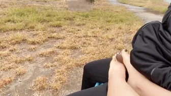 Outdoors toejob and sockjob into the park - Bae-Bondage