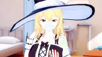 [Eroge Koikatsu ] Touhou Marisa Kirisame strokes her breasts H 3DCG Huge Hooters Animated Tape (Touhou Project) [Hentai Game]